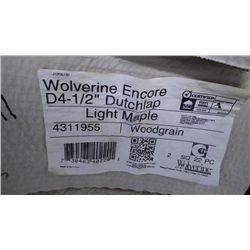 5 BOXES APPROX 1000 SQ.FT DOUBLE 4.5" DUTCHLAP VINYL SIDING LIGHT MAPLE RETAIL 984.00