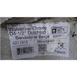 4 BOXES APPROX 800 SQ.FT DOUBLE 4.5" DUTCHLAP VINYL SIDING SANDSTONE BEIGE RETAIL 787.00
