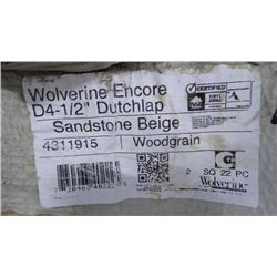 6 BOXES APPROX 1200 SQ.FT DOUBLE 4.5" DUTCHLAP VINYL SIDING SANDSTONE BEIGE RETAIL 1181.00