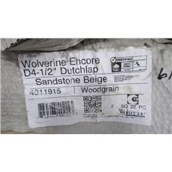 4 BOXES APPROX 800 SQ.FT DOUBLE 4.5" DUTCHLAP VINYL SIDING SANDSTONE BEIGE RETAIL 787.00