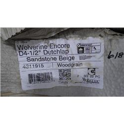4 BOXES APPROX 800 SQ.FT DOUBLE 4.5" DUTCHLAP VINYL SIDING SANDSTONE BEIGE RETAIL 787.00