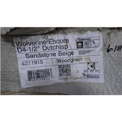 4 BOXES APPROX 800 SQ.FT DOUBLE 4.5" DUTCHLAP VINYL SIDING SANDSTONE BEIGE RETAIL 787.00