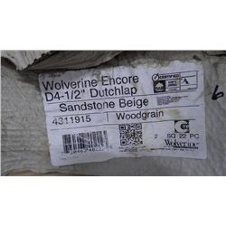4 BOXES APPROX 800 SQ.FT DOUBLE 4.5" DUTCHLAP VINYL SIDING SANDSTONE BEIGE RETAIL 787.00