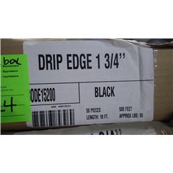 2 BOXES 100 PCS APPROX 1000 FEET 1 3/4" DRIP EDGE BLACK