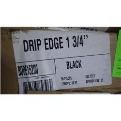 2 BOXES 100 PCS APPROX 1000 FEET 1 3/4" DRIP EDGE BLACK