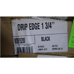 2 BOXES 100 PCS APPROX 1000 FEET 1 3/4" DRIP EDGE BLACK