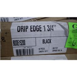 2 BOXES 100 PCS APPROX 1000 FEET 1 3/4" DRIP EDGE BLACK