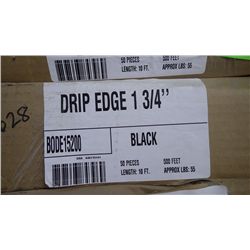 2 BOXES 100 PCS APPROX 1000 FEET 1 3/4" DRIP EDGE BLACK