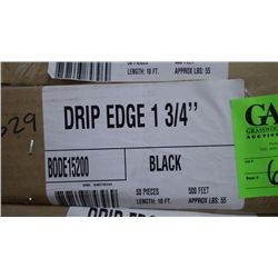 2 BOXES 100 PCS APPROX 1000 FEET 1 3/4" DRIP EDGE BLACK