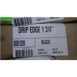 2 BOXES 100 PCS APPROX 1000 FEET 1 3/4" DRIP EDGE BLACK