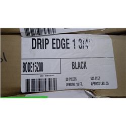 2 BOXES 100 PCS APPROX 1000 FEET 1 3/4" DRIP EDGE BLACK