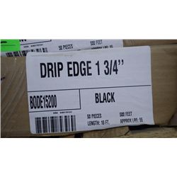 2 BOXES 100 PCS APPROX 1000 FEET 1 3/4" DRIP EDGE BLACK