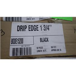 2 BOXES 100 PCS APPROX 1000 FEET 1 3/4" DRIP EDGE BLACK