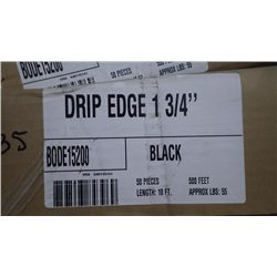 2 BOXES 100 PCS APPROX 1000 FEET 1 3/4" DRIP EDGE BLACK