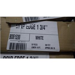 2 BOXES 100 PCS APPROX 1000 FEET 1 3/4" DRIP EDGE WHITE