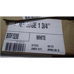 2 BOXES 100 PCS APPROX 1000 FEET 1 3/4" DRIP EDGE WHITE
