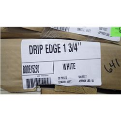 2 BOXES 100 PCS APPROX 1000 FEET 1 3/4" DRIP EDGE WHITE