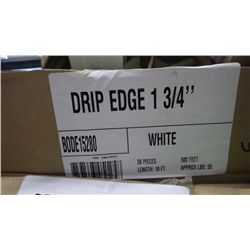 2 BOXES 100 PCS APPROX 1000 FEET 1 3/4" DRIP EDGE WHITE