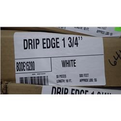 2 BOXES 100 PCS APPROX 1000 FEET 1 3/4" DRIP EDGE WHITE