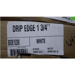 3 BOXES 150 PCS APPROX 1500 FEET 1 3/4" DRIP EDGE WHITE