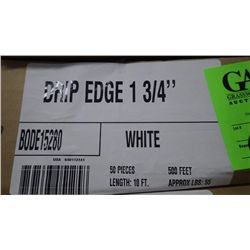 2 BOXES 100 PCS APPROX 1000 FEET 1 3/4" DRIP EDGE WHITE