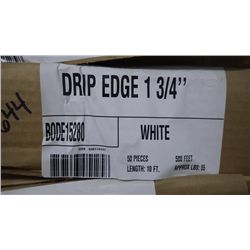 2 BOXES 100 PCS APPROX 1000 FEET 1 3/4" DRIP EDGE WHITE
