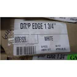 2 BOXES 100 PCS APPROX 1000 FEET 1 3/4" DRIP EDGE WHITE