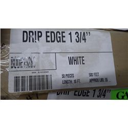 2 BOXES 100 PCS APPROX 1000 FEET 1 3/4" DRIP EDGE WHITE