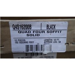 4 BOXES  APPROX 760 SQ.FT QUAD FOUR SOLID SOFFIT BLACK