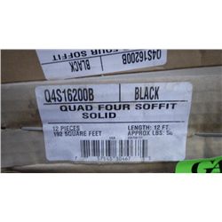 4 BOXES  APPROX 760 SQ.FT QUAD FOUR SOLID SOFFIT BLACK
