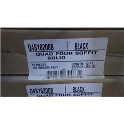 4 BOXES  APPROX 760 SQ.FT QUAD FOUR SOLID SOFFIT BLACK