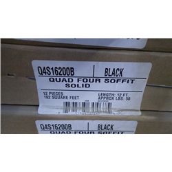 5 BOXES APPROX 950 SQ.FT QUAD FOUR SOLID SOFFIT BLACK