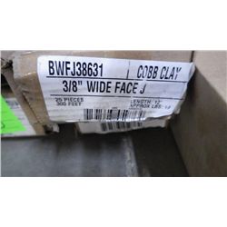 3 BOXES APPROX 900 FEET 3/8" WIDE FACE J COBB CLAY