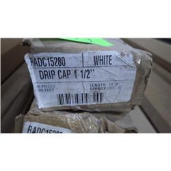 1 BOXES APPROX 500 FEET 1 1/2" DRIP CAP WHITE