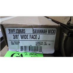 1 BOX APPROX 300 FEET 3/8" WIDE FACE J SAVANNAH WICKER