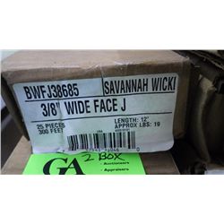 2 BOX APPROX 600 FEET 3/8" WIDE FACE J SAVANNAH WICKER