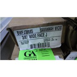 2 BOX APPROX 600 FEET 3/8" WIDE FACE J SAVANNAH WICKER
