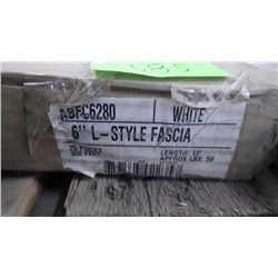 1 BOX + 2 PCS APPROX 300 FEET 6" L-STYLE FACIA WHITE