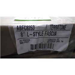 2 BOX APPROX 600 FEET 8" L-STYLE FACIA TERRATONE