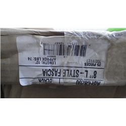2 BOX APPROX 600 FEET 8" L-STYLE FACIA BLACK