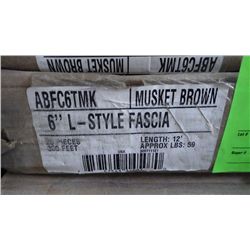 2 BOX APPROX 600 FEET 6" L-STYLE FACIA MUSKET BROWN