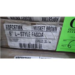 2 BOX APPROX 600 FEET 6" L-STYLE FACIA MUSKET BROWN