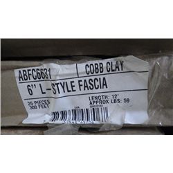 2 BOX APPROX 600 FEET 6" L-STYLE FACIA COBB CLAY