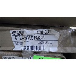 2 BOX APPROX 600 FEET 6" L-STYLE FACIA COBB CLAY