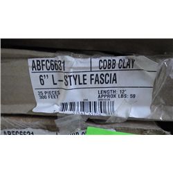 2 BOX APPROX 600 FEET 6" L-STYLE FACIA COBB CLAY