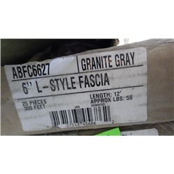 2 BOX APPROX 600 FEET 6" L-STYLE FACIA GRANITE GRAY