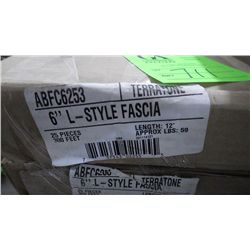 2 BOX APPROX 600 FEET 6" L-STYLE FACIA TERRATONE