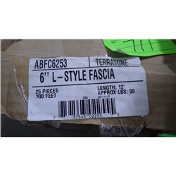 2 BOX APPROX 600 FEET 6" L-STYLE FACIA TERRATONE