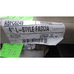 2 BOX APPROX 600 FEET 6" L-STYLE FACIA BRONZE