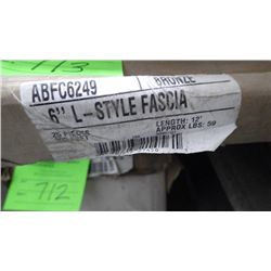 2 BOX APPROX 600 FEET 6" L-STYLE FACIA BRONZE